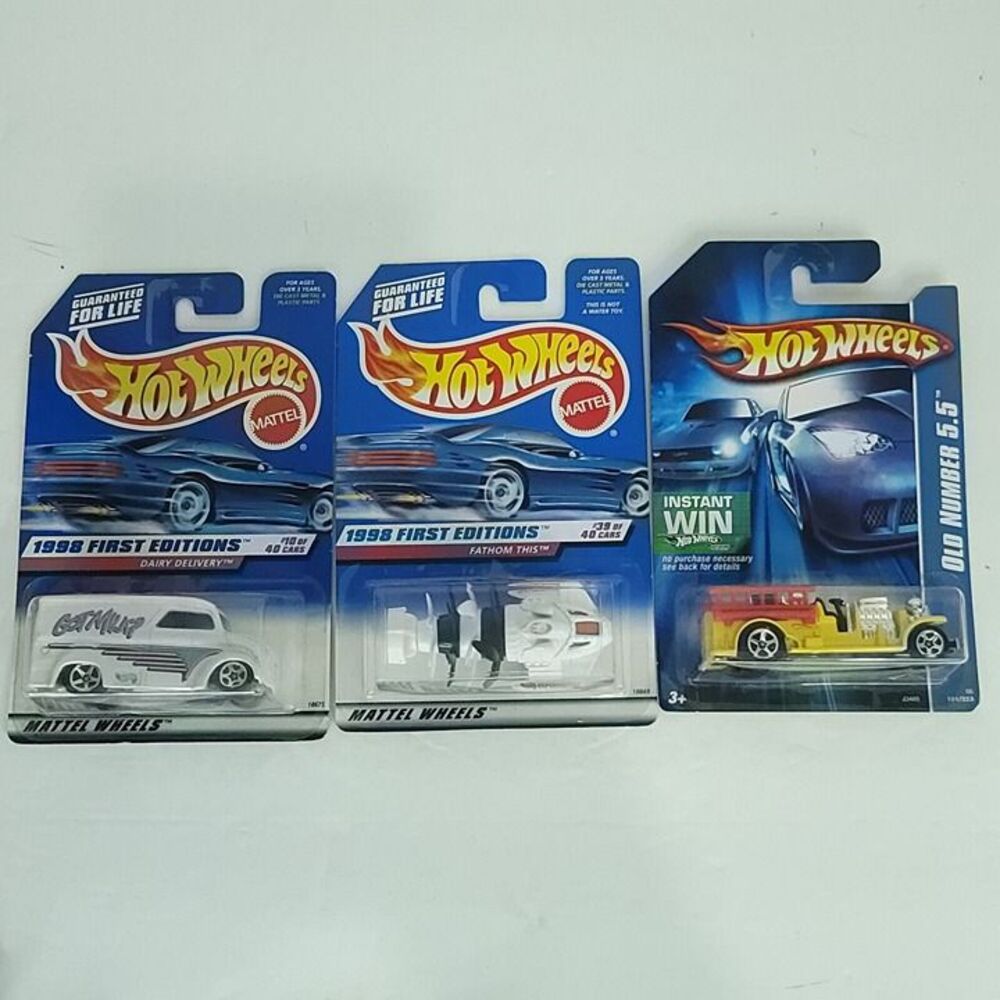 Lot of 3 Hot Wheels Old Number 5.5 Fathom This Dairy Delivery NEW Die Cast